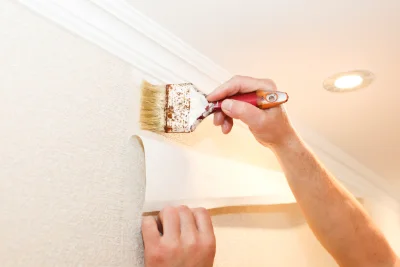 Pose de papier peint à la Roche-Vanneau — revêtements muraux et toiles de verre